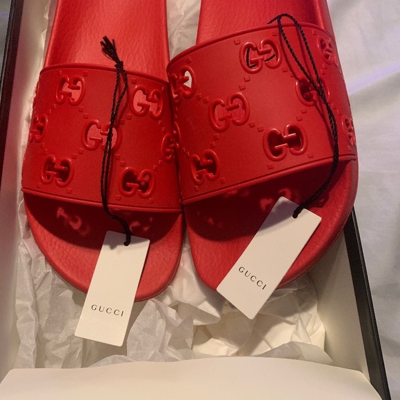 Gucci Shoes - Red Gucci Slides 10.5 Men